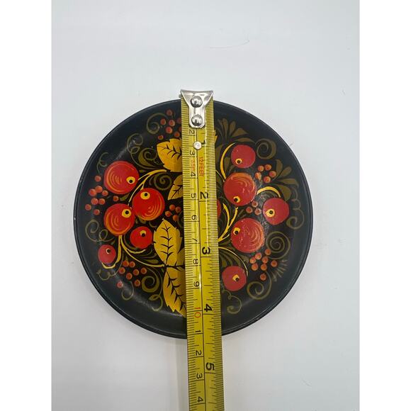 Russian Khokhlma Folk Art Collection Handmade‎ Wooden Spoons And Plate Floral - Picture 8 of 8